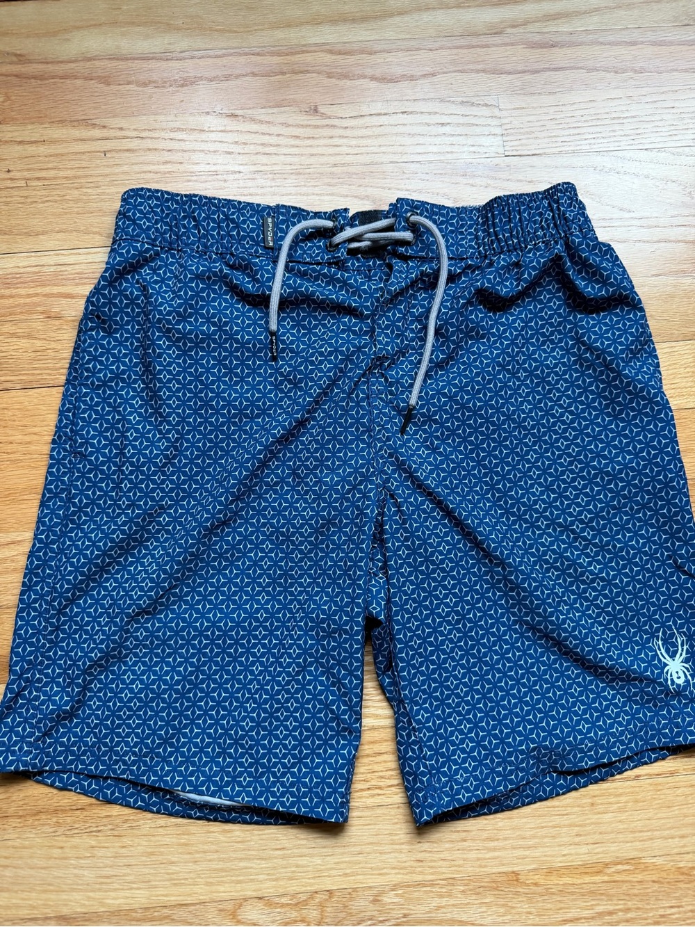 Spyder Men’s Blue Geo-Print Swim Trunks